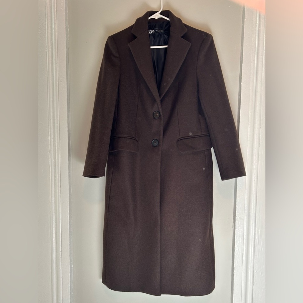 Zara Brown Wool Coat